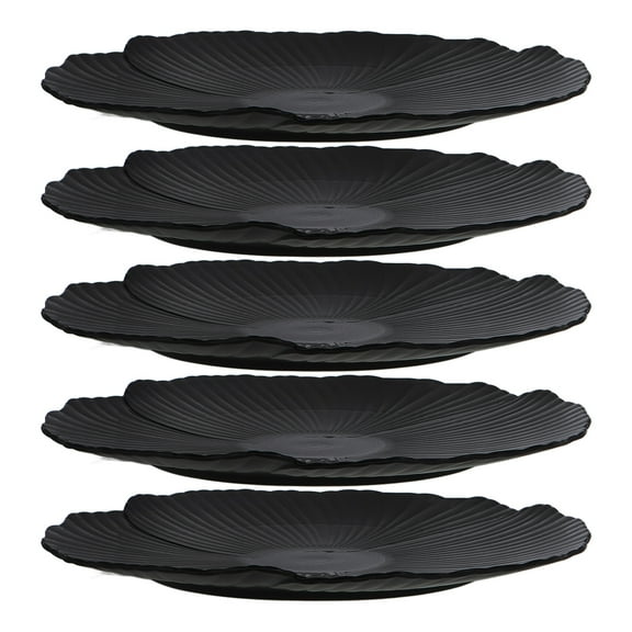 WORGEOUS 5pcs Petal-Shaped Plate Set For Western Restaurants Serving Steak Plate Unbreakable Plates Dishes Dinnerware Plastic Party Dinner Plates