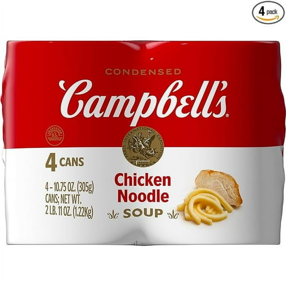 Campbell's Condensed Chicken Noodle Soup, 10.75 Ounce Can (Pack of 4)