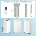 thumbnail image 3 of Costway 9,000BTU Portable Air Conditioner 3-in-1 Air Cooler Fan Dehumidifier w/ Remote, 3 of 10