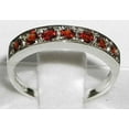 thumbnail image 2 of LBG 925 Sterling Silver Natural Garnet Womens Band Ring - Sizes 4 to 12 Available, 2 of 4