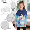 thumbnail image 6 of Psesaysky Kids Girls Fleece Pullover Hoodies Long Sleeve Kawaii Cat with Moon Printed Hooded Sweatshirts with Pockets Casual Trendy Tops for 7-8 Years, 6 of 7