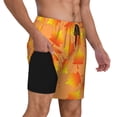 thumbnail image 2 of Balery Fall Maple Leaves Mens Swim Trunks Swim Shorts for Men Quick Dry Inseam Beach Shorts with Compression Liner Pocket-Small, 2 of 9