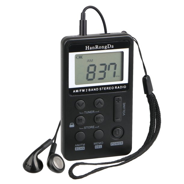 Portable Pocket AM Radio, TSV Mini Digital Radio Battery Operated Radio ...