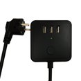 thumbnail image 3 of nipocaio Multipsie Cube 3 Prises Chargeur de Voyage USB avec 3 Ports USB pour Tablette Téléphone Intelligent - Noir, 3 of 4