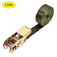 thumbnail image 1 of Correa de Amarre Uxcell 2.5M x 25mm con Hebilla de Trinquete hasta 800kg Verde Militar, 2 Paquete, 1 of 5