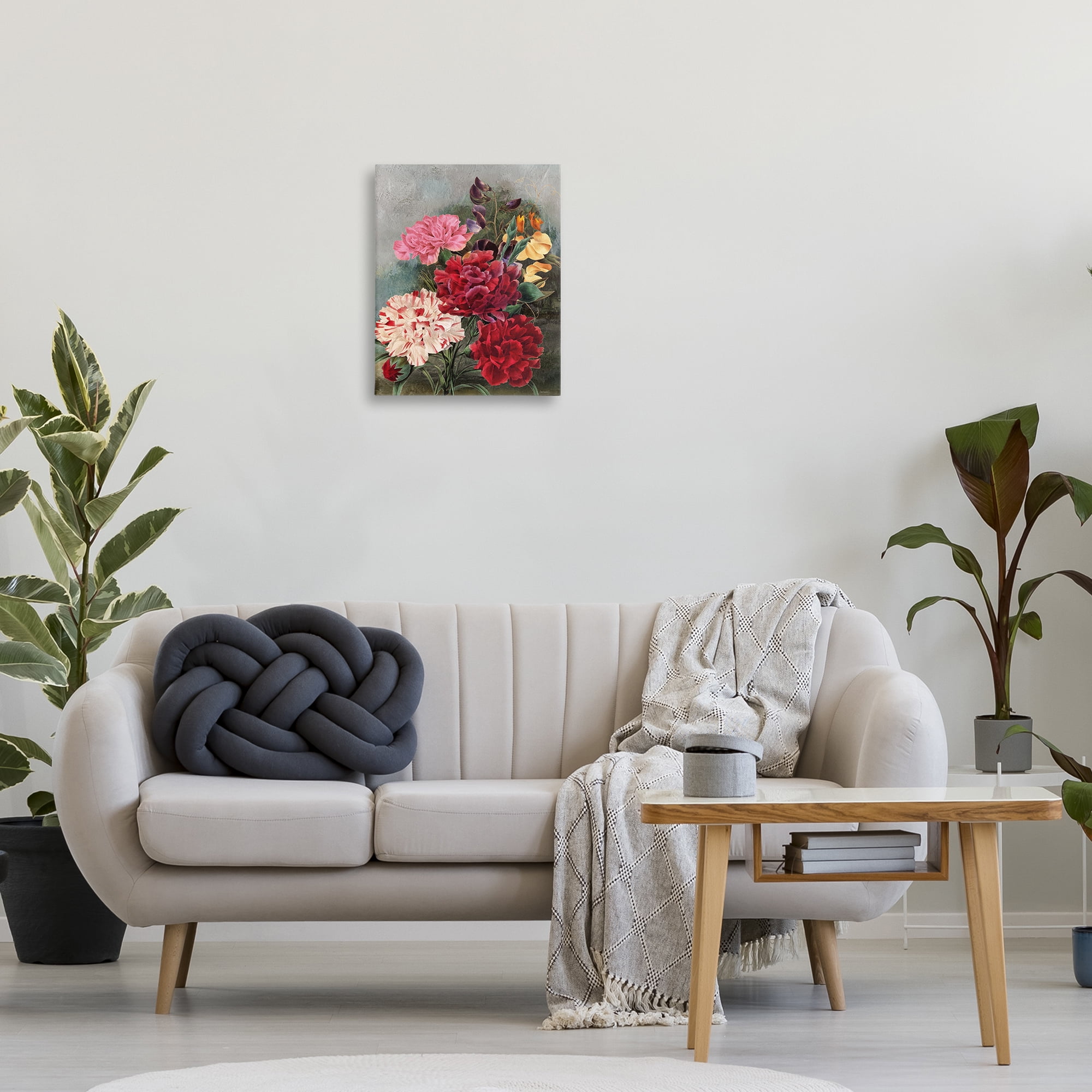 Stupell Industries Vintage Geranium Blooms Botanical & Floral Painting Gallery Wrapped Canvas Art Print Wall Art, 16 x 20