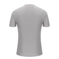 thumbnail image 5 of AHTJRT Big Tall Men's Casual Short Sleeve Crew Neck T Shirt Ribbed Texture Classic Fit Soft Tees Gray 3XL, 5 of 6