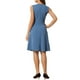 thumbnail image 3 of INSPIRE CHIC Ropa de Mujer para Trabajar Vestidos Midi A-Line Sin Mangas de Color S Azul Grisáceo, 3 of 6