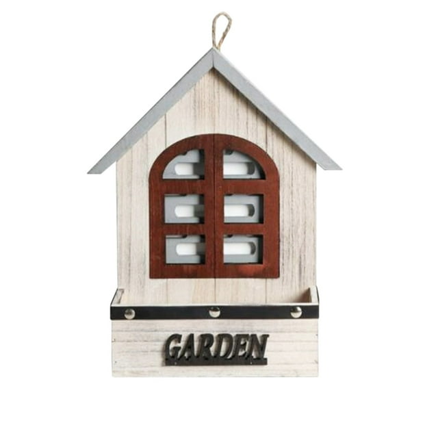 Fiudx Maceta Colgante de Madera Europea, Diseño de Cesta para Colgar En La Pared, Material Resistente y Duradero, Solución Que Ahorra Espacio, Decoración Versátil para La Sala de Estar, Fácil Instala