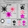 thumbnail image 2 of Set de globos BZIDII 21 Star Foil Mylar Spike 22/18/10 pulgadas, 2 of 7