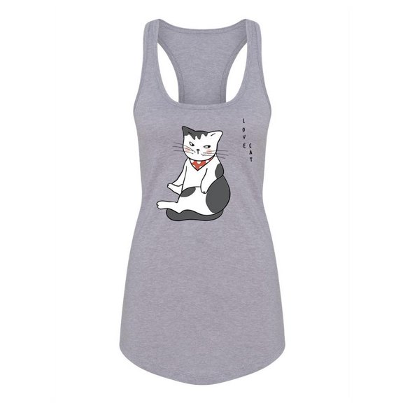 Love Cat Racerback Tank Women -Image by Shutterstock, Female XX-Large