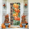 thumbnail image 6 of Oioii Door Cover Thanksgiving Backdrop Pumpkin Sunflower Harvest 35.43x70.87in Autumn Banner for Porch Party Decorations Wall Decor Photo Booth Props, 6 of 6