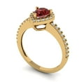 thumbnail image 2 of Solitaire with Accents Engagement Ring for Women - 0.755ct Natural Garnet in 14K Yellow Gold Promise Ring, 2 of 6