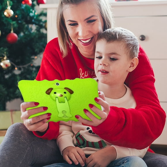 Qnjujn Kids Android 4.4 Tablet, 7 Inch Android Tablet, 1GB RAM 8GB ROM, Android Tablet with WiFi, 2500 mAh Battery, Dual 0.3MP+0.5MP Camera, Gaming Learning Ready, Long Battery Life Green