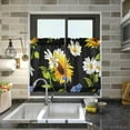 thumbnail image 7 of Sunflower Kitchen Curtains 2 Panels UV Protected Tier Curtains, Half Window Curtains Kitchen Tiers for Guest Room Bathroom Sink Laundry Room Basement,24 x 27 Inch, 7 of 7