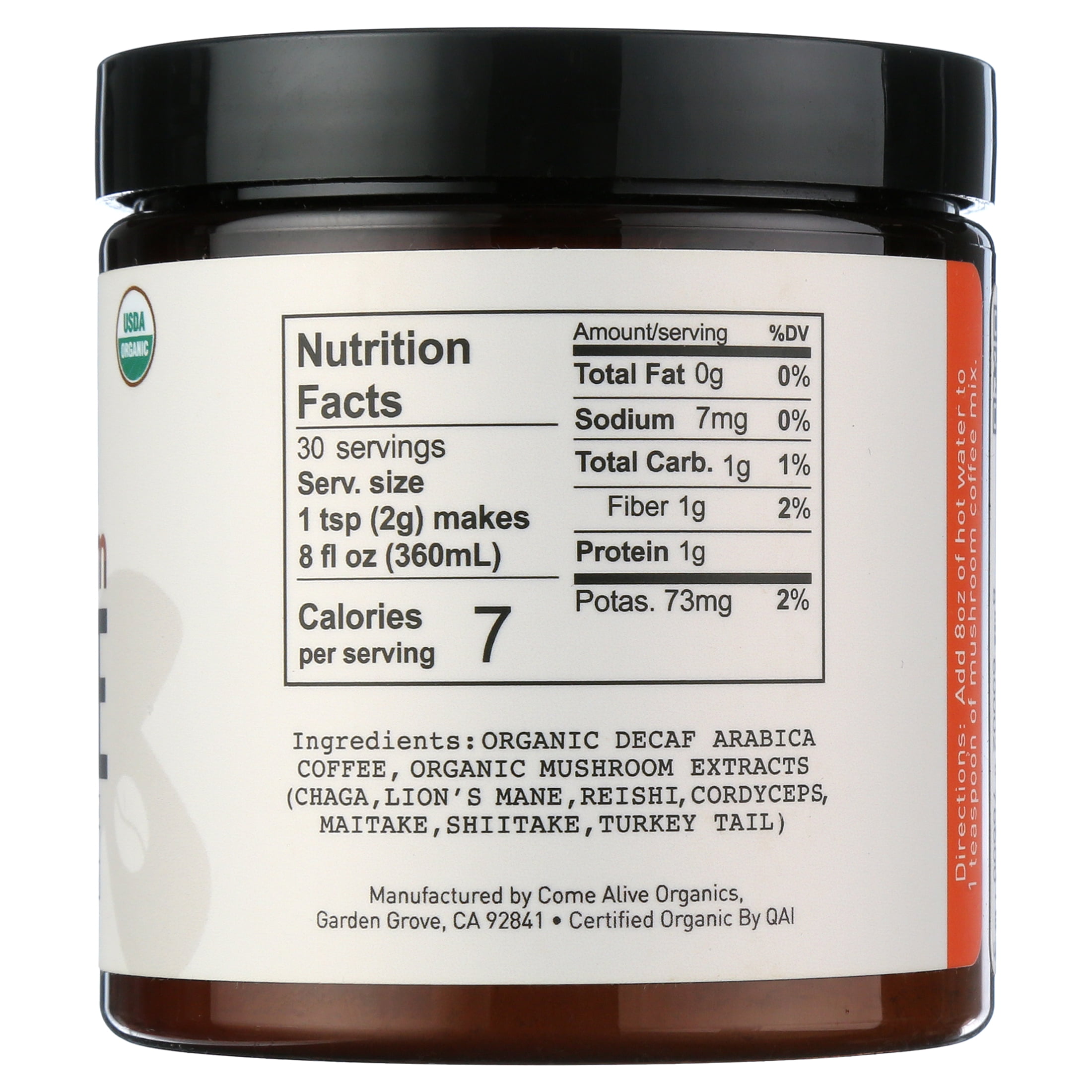 La Rublica Coffee, Coffee Decaf Mushroom 7 Super 2.120 oz