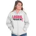thumbnail image 5 of Losing Not Option Cure Will Be Found Zip Hoodie Sweatshirt Women Brisco Brands S, 5 of 6