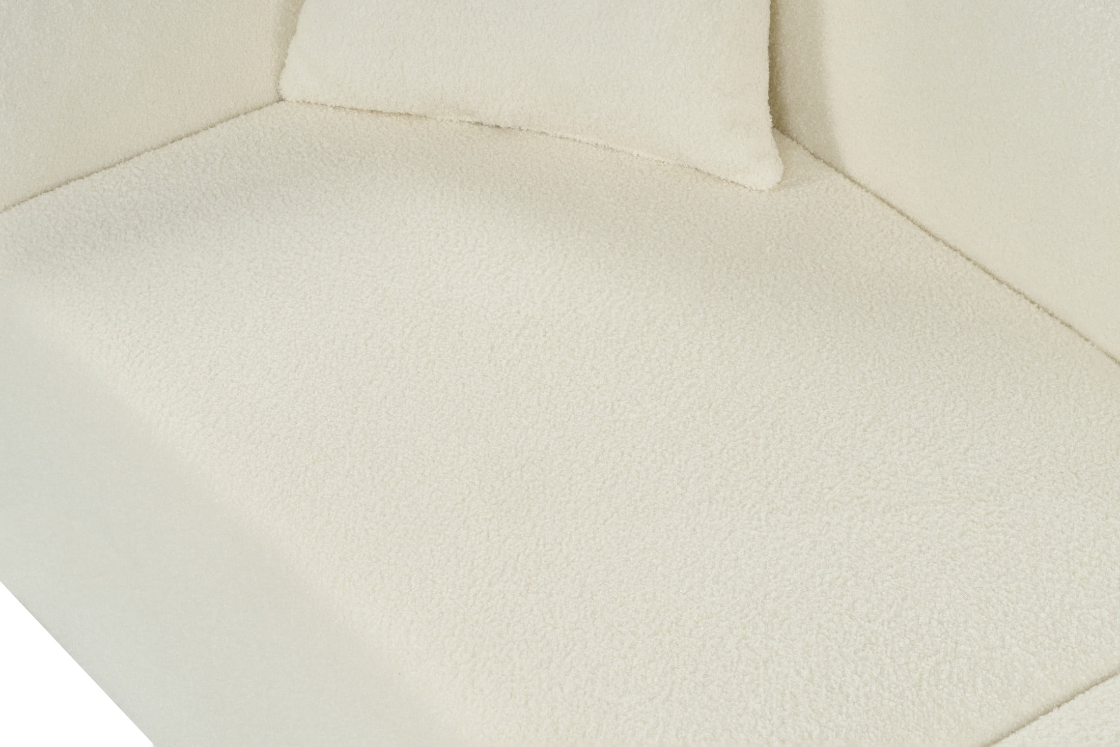 GDF Studio 87.5" Modern 3 Seater Boucle Fabric Curved Sofa Couch with 2 Pillows, Beige