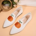thumbnail image 7 of Women's Fashion Halloween Ballet Flats Pointed Toe Embroidery Knit Loafers Breathable Casual Dressy Shoes, 7 of 7
