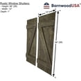 thumbnail image 2 of BARNWOODUSA Decorative Shutters Set of 2 Rustic Farmhouse Window Shutters with Traditional Barn Look Z Pattern Made from Reclaimed Wood Interior Country Style Decor Espresso Brown, 2 of 5