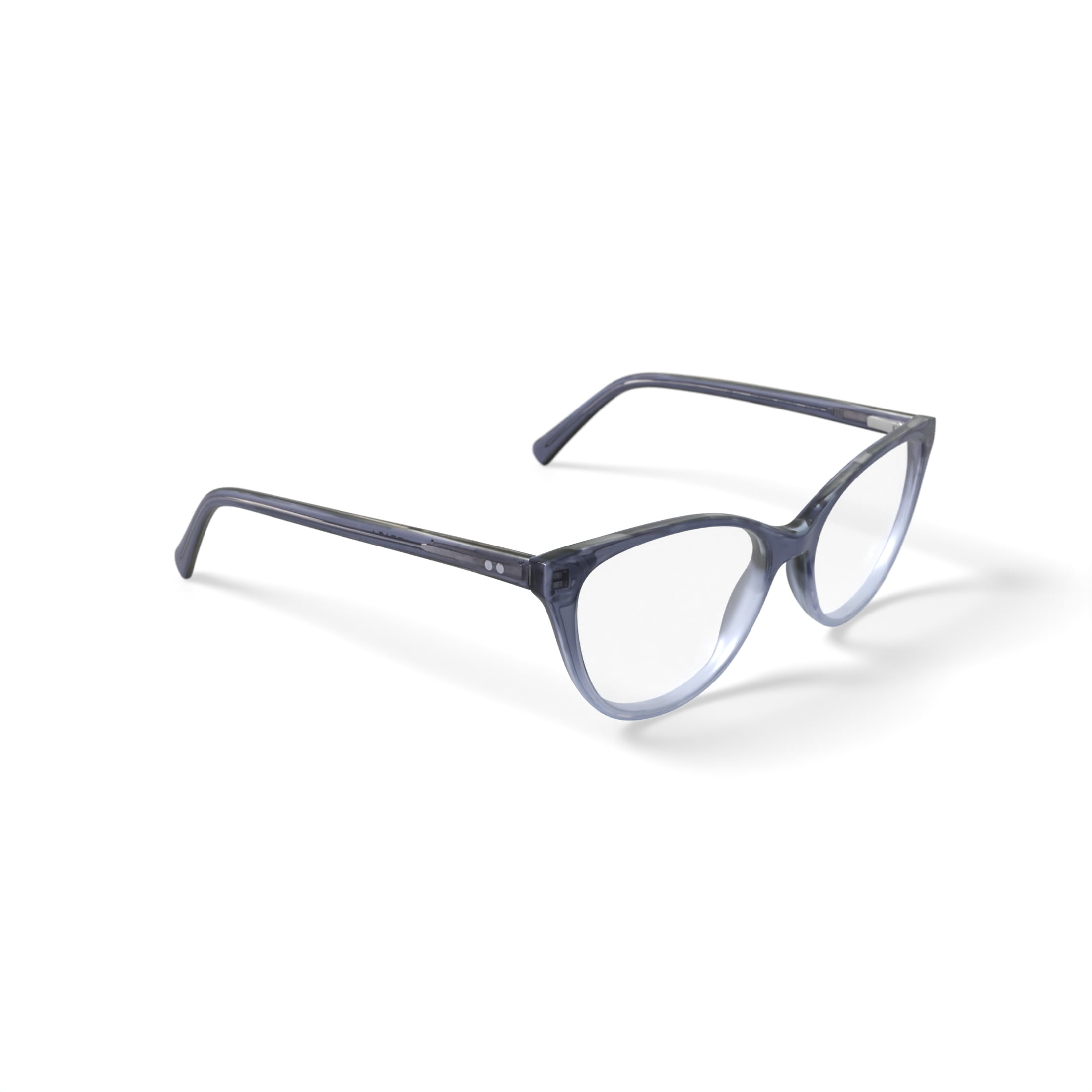 M America Women's Madison Cat Eye Prescription Eyeglasses with Case, Crystal Grey