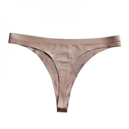 

Deepwonder Women Ice Silk Thong Panties Briefs Seamless Thongs Underwear Panties For Ladies Panty G String