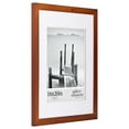 thumbnail image 3 of Gallery Solutions - 16"x20" Flat Walnut Frame - Rectangular Wall Mount - For 11"x14" Photos - Premium Wood with Double White Mat, 3 of 10