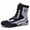 Black Gray(2189), variant on Men's Heavy-Duty High-Top Wrestling & Boxing Shoes - Full-Lace-Like Strap Closure, Anti-Slip Rubber Sole,  Cushioned Insole, Upper - Training Combat Boots for MMA, Karate, Martial Arts