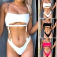 thumbnail image 1 of Neinkie Womens One Shoulder Cutout Ruched Back High Cut Monokini One Piece Swimsuit, 1 of 7