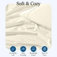 thumbnail image 4 of 700 Thread Count 100% Egyptian Cotton 3-Piece Flat Sheet (1 Flat + 2 Pillow Covers) Size Full XL Color Ivory Solid, 4 of 5