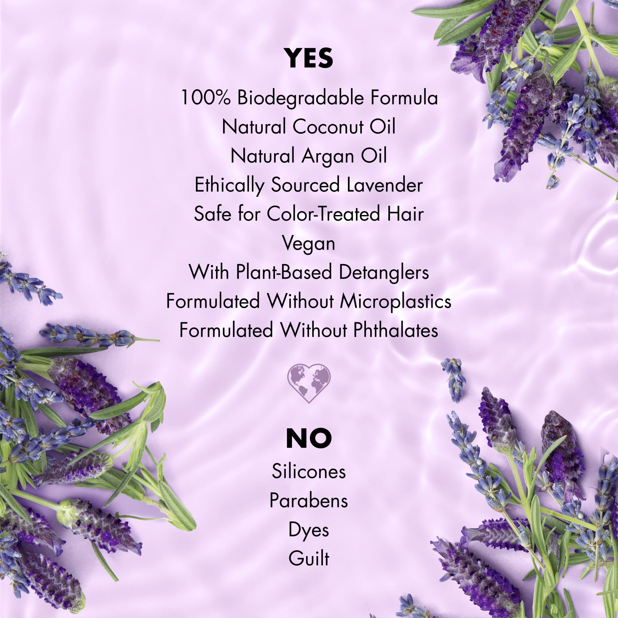 Love Beauty and Planet Argan Oil and Lavender Sulfate Free Shampoo 13.5 fl oz