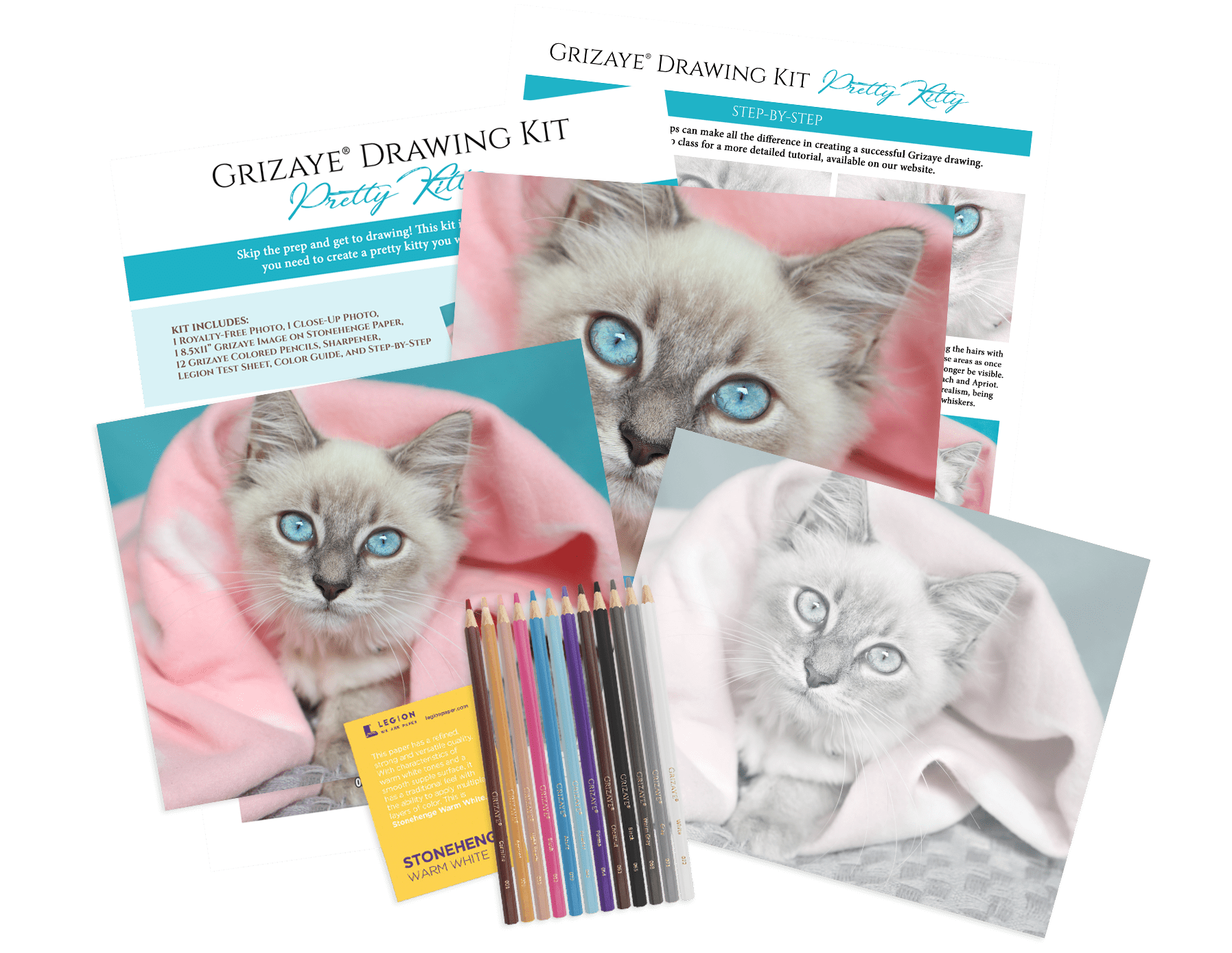 Grizaye Drawing Kit: Pretty Kitty