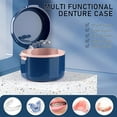 thumbnail image 3 of Trianu Denture Cup, Retainer Case, Cute Night Mouth Guard Box Holder, Storage Soak Container with Strainer basket for Travel Cleaning, Purple, 3 of 7