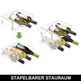 thumbnail image 4 of Efficient Reusable Water Bottle Storage, Clear Acrylic Wine Rack, Durable Construction, Space-Saving Stackable Design For Kitchen And Fridge, Accommodates Six Bottles, Easy, 4 of 7