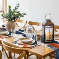 thumbnail image 6 of Navy Blue Burnt Orange Round 15 Inch Placemats Set of 8, Middle Century Modern Geometric HeatResistant Non Slip Place Mats for Dining Table, Wipeable Braided Kitchen Table Mats for Housewarming, 6 of 9