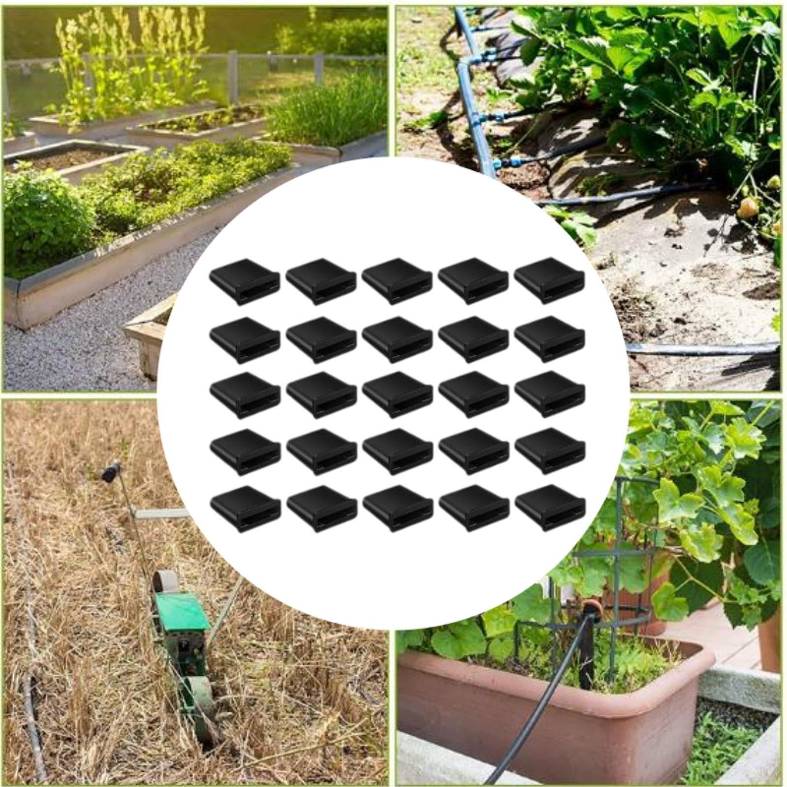 Miulika Drip Tape Row Ends Practical Easy to Install Folding Water Drip Tape Irrigation Kit for Yard Vegetable Outdoor Orchard Garden 25 Pieces