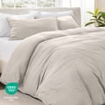 thumbnail image 6 of Bare Home Washed Duvet Cover Set - Ultra-Soft - Premium 1800 Collection - 3 Piece - Full, Fog, 6 of 8