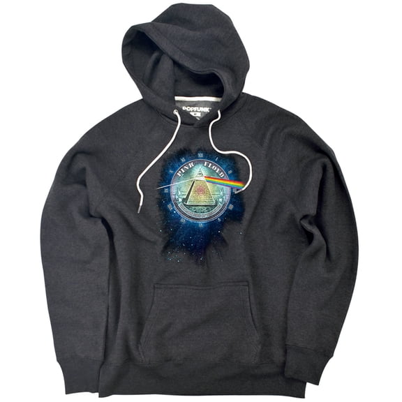 Pink Floyd Dark Side Insanity Unisex Adult Slim Fit Pull-Over Heather Hoodie, Charcoal, Small
