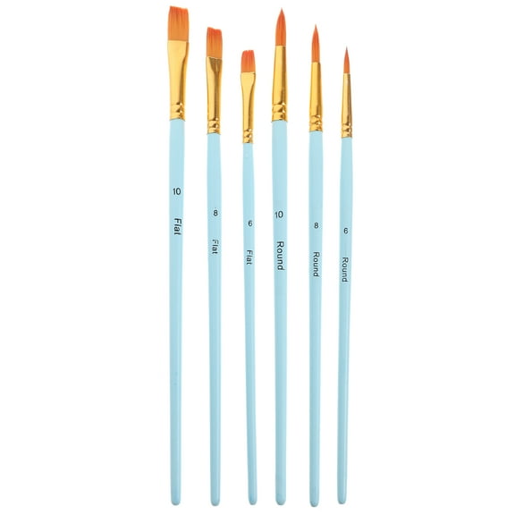 FRCOLOR 6Pcs Acrylic Painting Brush Water Color Paintbrush Oil Painting Brush Nylon Bristle Paintbrush Kit