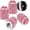 D-Pink, variant on Chasenew Bling Tire Valve Caps, 4 Pack Handmade Crystal Rhinestone Tire Caps Universal Bling Car Accessories for Women Dustproof Bling Valve Stem Caps Cover for Car/SUV/Motorcycle/Bike(Silver)