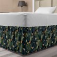 thumbnail image 1 of Palm Bed Skirt, Watercolor Effect Drawing of Summer Themed Foliage Hibiscus Flowers and Exotic Leaves, Elastic Bedskirt Dust Ruffle Wrap Around for Bedding Decor, 4 Sizes, Multicolor, by Ambesonne, 1 of 2