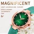 thumbnail image 3 of Resicozy Women's Vintage Watch Quartz Watch with Leather Strap Dress Wristwatch for Ladies Green, 3 of 6