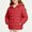 Red, variant on BXJX Girls Puffer Jackets, Zipper Warm Hooded Long Sleeve Outerwear with Pockets Pink Size 10-12 T