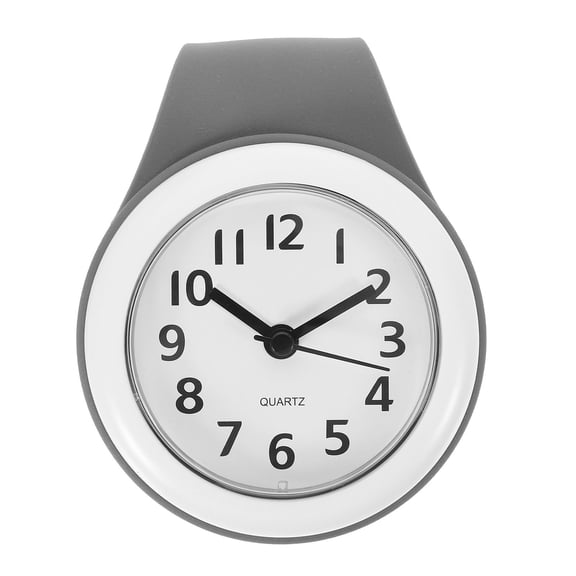 SEWCHICS Clock For Bathroom Grey Plastic 1Pack