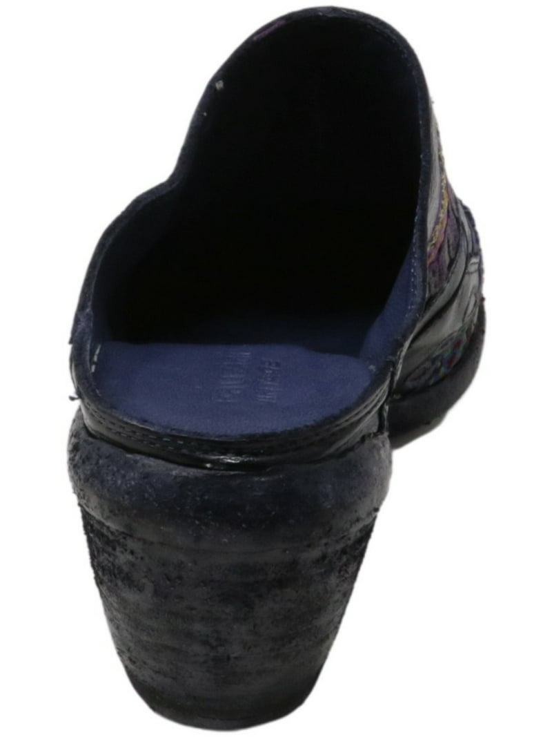 entusiasme jury Memo Fauzian Jeunesse Vintage Women's Ignis Super Heeled Low Ankle Boot Bleu  Navy Leather Clogs - 6M - Walmart.com