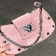 thumbnail image 4 of Bolso de mano con cadena para mujer, bolso con forma de corazón Y2K para axilas, bolso diario de PU de Color sólido, 4 of 7
