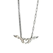 SIEYIO Y2K Heart Flame Pendant Necklace for Women Egirl Korean Fashion Punk Necklace