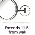 thumbnail image 3 of Jerdon 8.5-inch Diameter Wall Mount Makeup Mirror with 5X Magnification & 11.5-inch Wall Extension, Chrome-Model JD13C, 3 of 6
