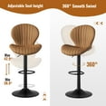 thumbnail image 5 of Hawsaiy Bar Stools Set of 4, Modern Swivel Bar Chairs with Mid Back and Adjustable Seat Height,Brown, 5 of 11