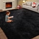 thumbnail image 1 of Alfombra KNZE supersuave de 5 x 7 pies, negra, para sala de estar, 1 of 7